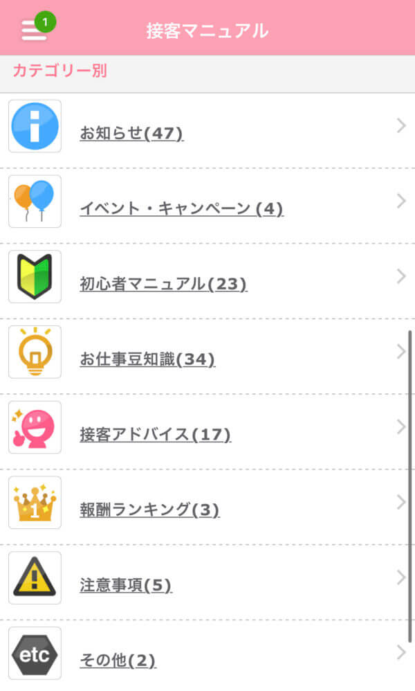 モアの接客マニュアル