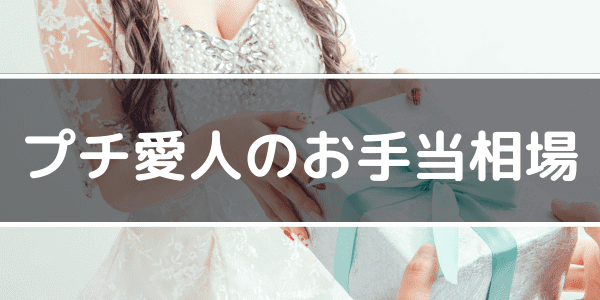 プチ愛人のお手当相場