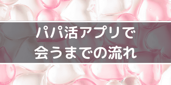 パパ活アプリでパパに会うまでの流れ