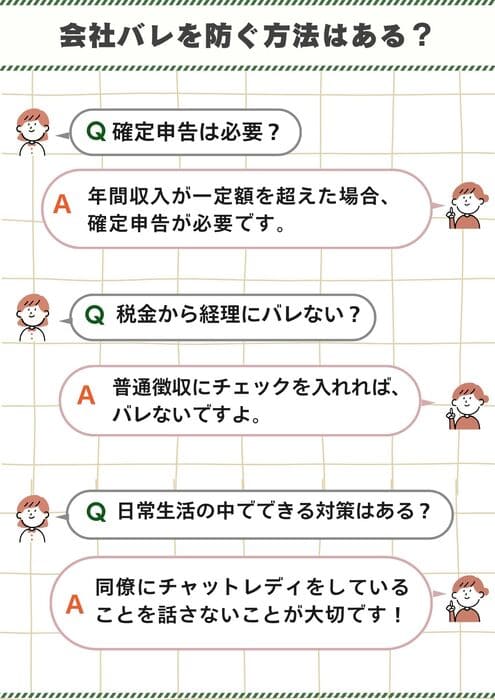 会社バレを防ぐ方法
